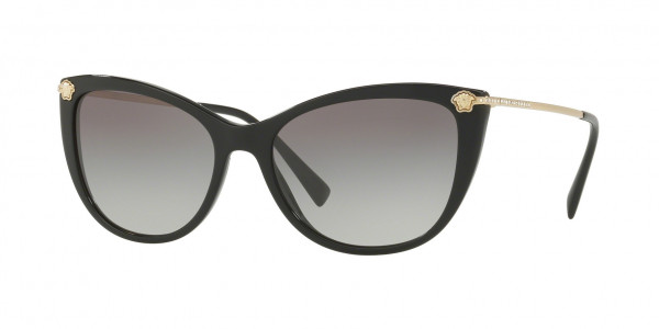 Versace VE4345BA Sunglasses, GB1/11 BLACK (BLACK)