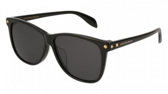 Alexander McQueen AM0099SA Sunglasses, 001 - BLACK with GREY lenses