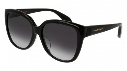 Alexander McQueen AM0041SA Sunglasses, BLACK with GREY lenses
