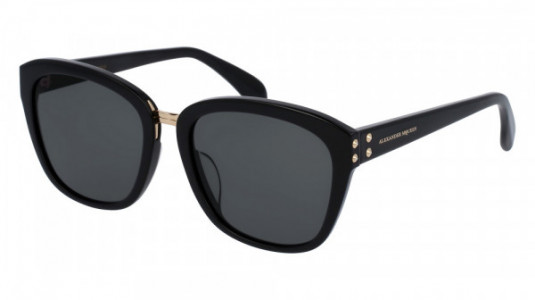 Alexander McQueen AM0063SK Sunglasses, 001 - BLACK with GREY lenses