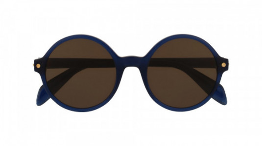 Alexander McQueen AM0073S Sunglasses, BLUE with BROWN lenses