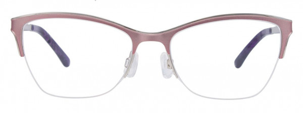 EasyClip EC407 Eyeglasses, 030 - Light Pink & Shiny Silver