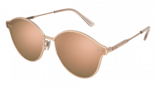 Bottega Veneta BV0139S Sunglasses, GOLD with PINK lenses