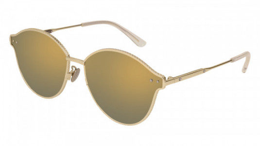 Bottega Veneta BV0139S Sunglasses, GOLD with GOLD lenses