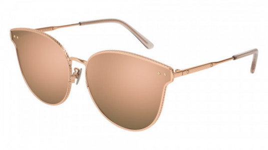 Bottega Veneta BV0157SK Sunglasses, 001 - GOLD with PINK lenses