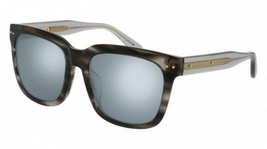 Bottega Veneta BV0088SK Sunglasses, GREY with SILVER lenses