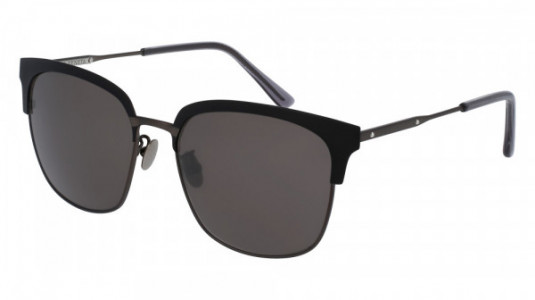 Bottega Veneta BV0090SK Sunglasses, BLACK with RUTHENIUM temples and SMOKE lenses