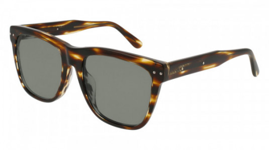 Bottega Veneta BV0098SA Sunglasses, HAVANA with GREY polarized lenses