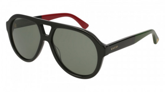 Gucci GG0159S Sunglasses, BLACK with GREEN lenses