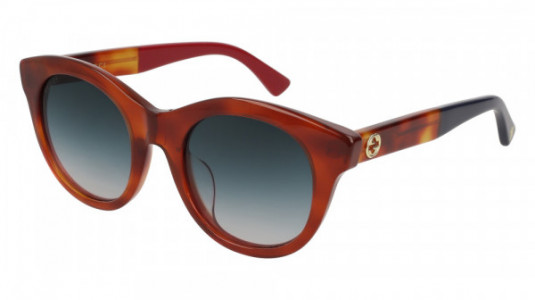 Gucci GG0169SA Sunglasses, HAVANA with GREY lenses
