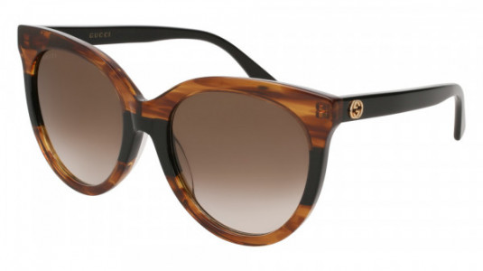 Gucci GG0179SA Sunglasses, HAVANA with BLACK temples and BROWN lenses