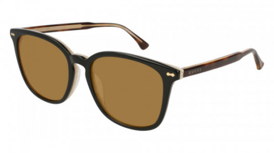 Gucci GG0194SK Sunglasses, BLACK with HAVANA temples and BROWN lenses