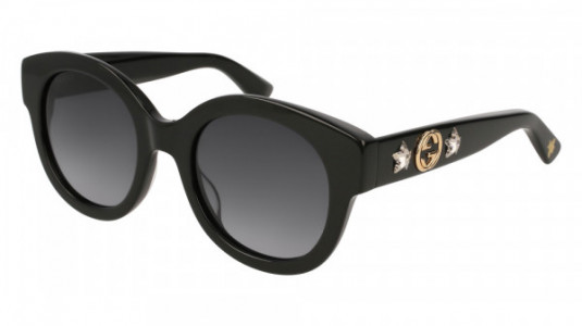 Gucci GG0207S Sunglasses, BLACK with GREY lenses