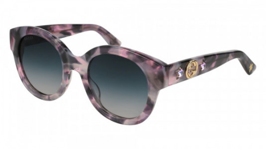 Gucci GG0207S Sunglasses, HAVANA with GREY lenses