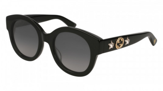 Gucci GG0207S Sunglasses, BLACK with GREY polarized lenses