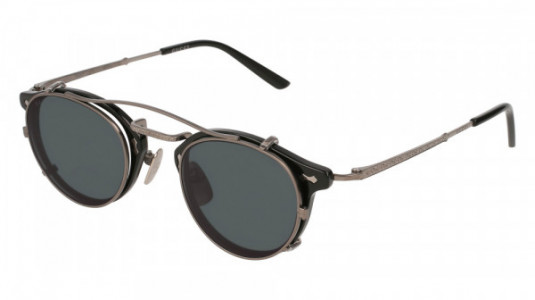 Gucci GG0229S Sunglasses, BLACK with RUTHENIUM temples and GREY lenses