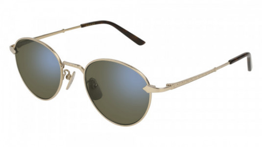 Gucci GG0230S Sunglasses, GOLD with BLUE lenses