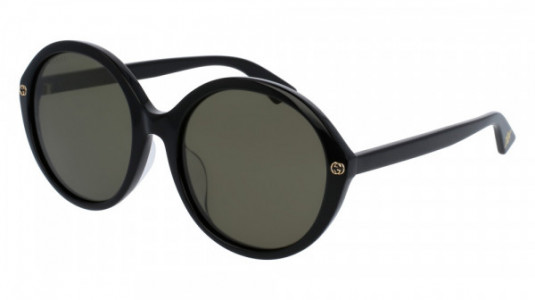 Gucci GG0023SA Sunglasses, BLACK with GREEN lenses