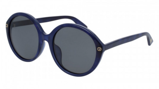 Gucci GG0023SA Sunglasses, BLUE with GREY lenses