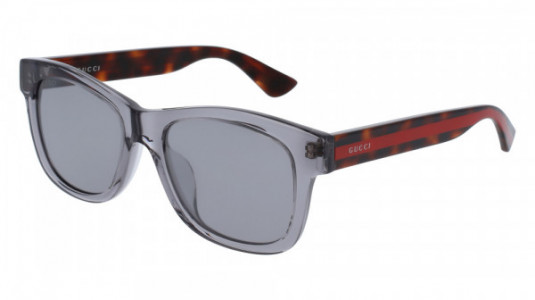 Gucci GG0044SA Sunglasses, GREY with HAVANA temples and SILVER lenses