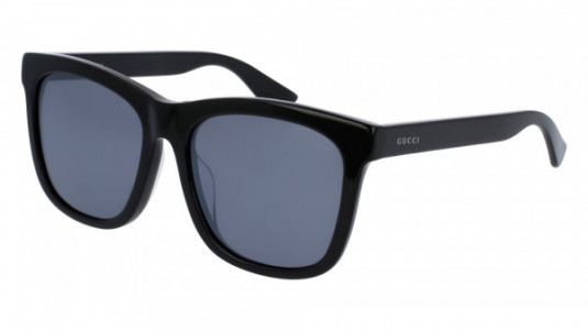 Gucci GG0057SK Sunglasses, BLACK with SILVER lenses