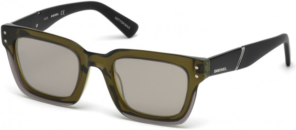 Diesel DL0231 Sunglasses, 95Q - Light Green/other / Green Mirror Lenses