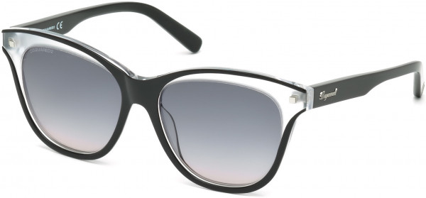 Dsquared2 DQ0210 Brandie Sunglasses, 03B - Black/crystal  / Gradient Smoke