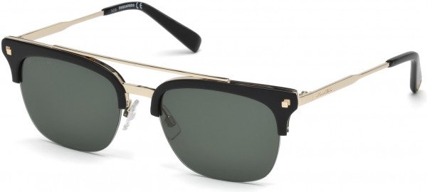 Dsquared2 DQ0250 Jamessun Sunglasses, 01N - Shiny Black  / Green