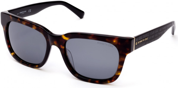 Kenneth Cole New York KC7219 Sunglasses, 52B - Dark Havana / Gradient Smoke