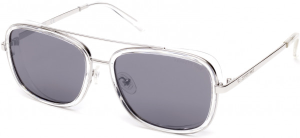 Kenneth Cole New York KC7221 Sunglasses, 26C - Crystal / Smoke Mirror Lenses