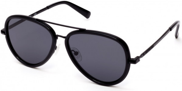 Kenneth Cole New York KC7222 Sunglasses, 01A - Shiny Black / Smoke Lenses