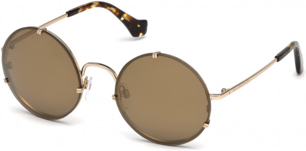 Balenciaga BA0086 Sunglasses, 33G - Gold/other / Brown Mirror