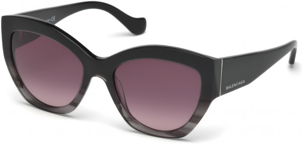 Balenciaga BA0103 Sunglasses, 05T - Black/other / Gradient Bordeaux