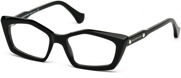 Balenciaga BA5043 Eyeglasses, 001 - Shiny Black