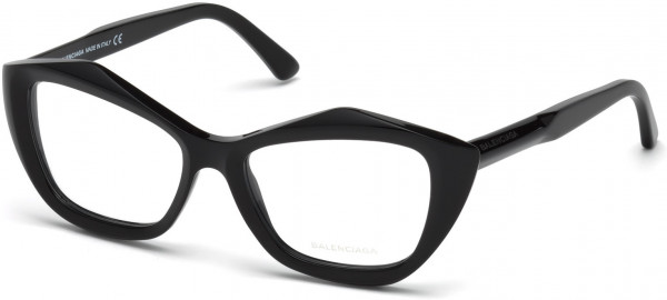 Balenciaga BA5074 Eyeglasses, 001 - Shiny Black