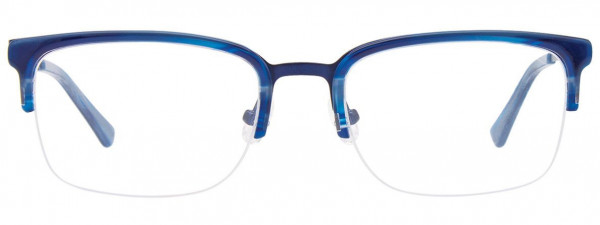 Takumi TK1036 Eyeglasses, 050 - Satin Navy & Marbled Blue