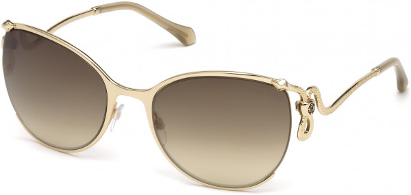 Roberto Cavalli RC1025 Careggine Sunglasses, 28G - Shiny Rose Gold / Brown Mirror