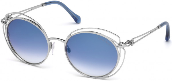 Roberto Cavalli RC1030 Cascina Sunglasses, 16X - Shiny Palladium / Blu Mirror