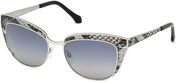 Roberto Cavalli RC973S Sualocin Sunglasses, 16C - Shiny Palladium / Smoke Mirror