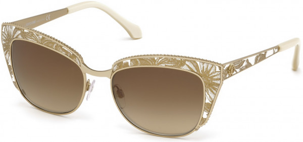 Roberto Cavalli RC973S Sualocin Sunglasses, 28G - Shiny Rose Gold / Brown Mirror