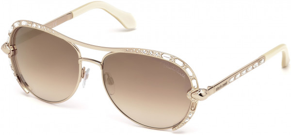Roberto Cavalli RC975S Sulaphat Sunglasses, 28G - Shiny Rose Gold / Brown Mirror