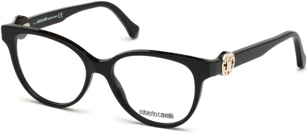 Roberto Cavalli RC5047 Figline Eyeglasses, 001 - Shiny Black