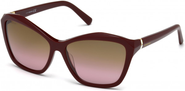 Swarovski SK0135 Sunglasses, 71F - Bordeaux/other / Gradient Brown Lenses