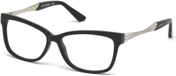 Swarovski SK5145 Francesca Eyeglasses, 001 - Shiny Black