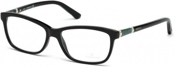 Swarovski SK5158 Flame Eyeglasses, 001 - Shiny Black