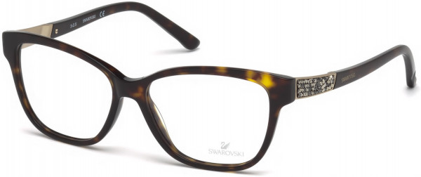 Swarovski SK5171 Grey Eyeglasses, 052 - Dark Havana