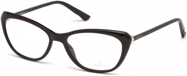 Swarovski SK5172 Gorgeous Eyeglasses, 048 - Shiny Dark Brown