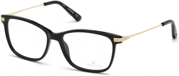 Swarovski SK5180 Glenda Eyeglasses, 001 - Shiny Black