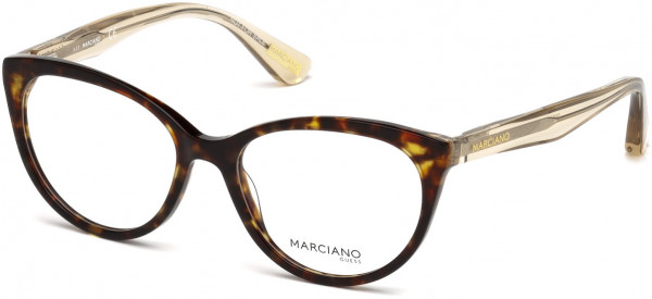 GUESS by Marciano GM0315 Eyeglasses, 052 - Dark Havana