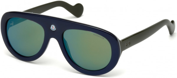 Moncler ML0001 Moncler Blanche Sunglasses, 92Q - Blue/other / Green Mirror